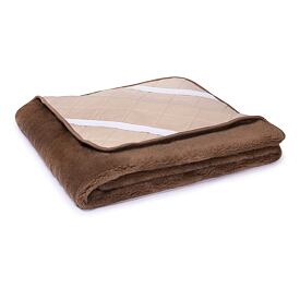 Wool Mattress Topper with Lining Brown