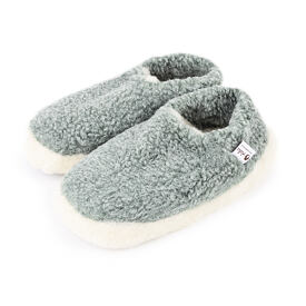Wool ankle slipper boots Green