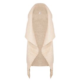 Sheep wool wrap vest Beige