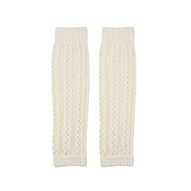 Traditional Merino Wool Leg Warmers White
