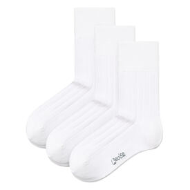 3 pairs of cotton socks with orthopedic hem white