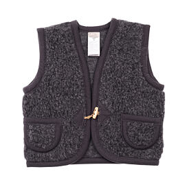 Kids’ Toggle Tie Wool Vest Dark Grey
