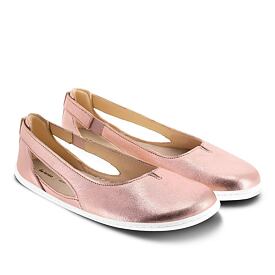Bellissima Leather Barefoot Ballerina Pumps Pink