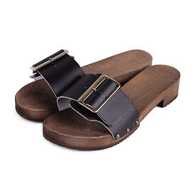 Women's Low Heel Clogs Black