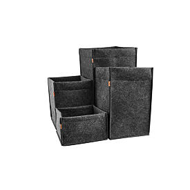 Felt Storage Basket Square Black