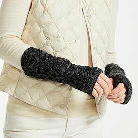 Wool winter hand warmers Supersoft Merino dark grey