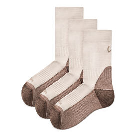 3 pairs of Merino wool trekking socks beige