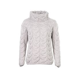 Vlnka Women's Wool Sweater S03 Light Grey
