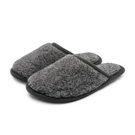 Wool Slippers Dark Grey