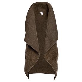 Wool Wrap Vest Brown