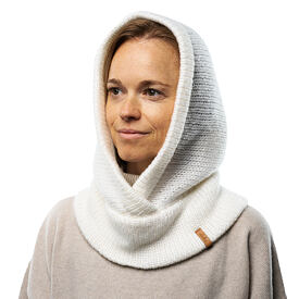 Vlnka Wool Knitted Hood White