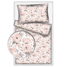 Flannel Bedding Flower Rose White