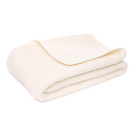Cashmere and Wool Single-Layer Blanket Natural