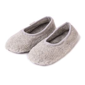 Kids’ Wool Ballerina Pumps Grey
