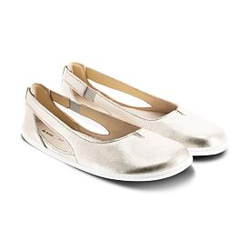 Leather barefoot ballerinas Be Lenka Bellissima gold
