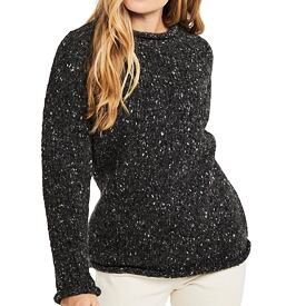 Women's wool sweater pullover black