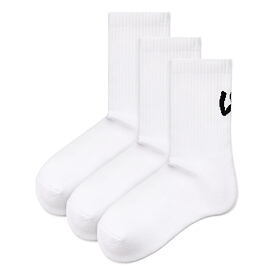 3 pairs of soft-footfall cotton socks white