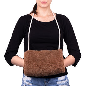 Merino Wool Hand Muff Brown