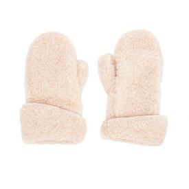 Wool Mittens Beige