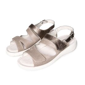 Women's Hana Orthopaedic Leather Sandals Grey