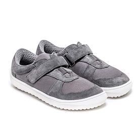Kids’ Joy Leather Barefoot Trainers Grey