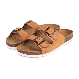 Men's  Alex Orthopaedic Cork Sliders Beige