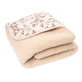 Lined Double-Layer Wool Blanket Beige