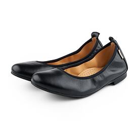 Women's orthopaedic leather ballerina flats Vanda black