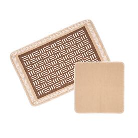 Cotton Bathroom Mat Set Brown