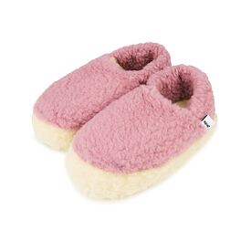 Wool low TV slippers Merino pink