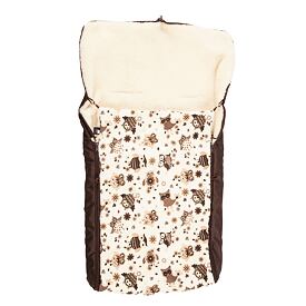Footmuff with Wool Lining Owls