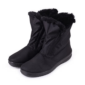 Women's Zippered Snow Boots Black
