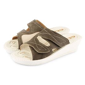 Women's gel insole slippers for bunions Milada Brown