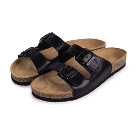 Women's Linda Orthopaedic Cork Sliders Black