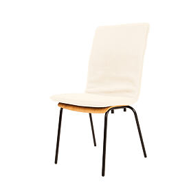 Wool Seat Pad with Back Natural