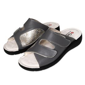 Women’s Sona Leather Slip-on Shoes for Feet with Bunions Grey