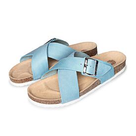 Women's anatomical cork slip-ons Martina Blue