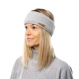 Woolen Headband Lined Moni Light Gray