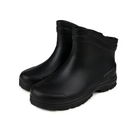 Men's low wellies with wool insole black