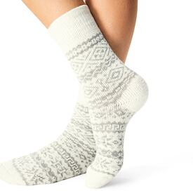 Merino Sheep Socks with Nordic Pattern Grey