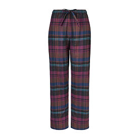 Women's flannel lounge pants, checkered, purple