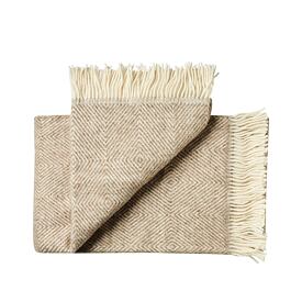 Wool Throw Diamond Beige