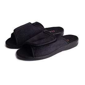 Women's Velcro Bandage Slippers Black