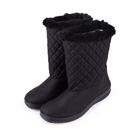 Women's Quilted Snow Boots Black