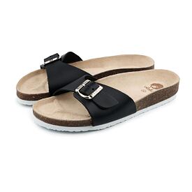 Women's Laura Orthopaedic Cork Sliders Black