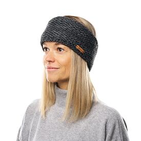 Sheep and Alpaca Wool Headband with Toni Lining Dark Gray