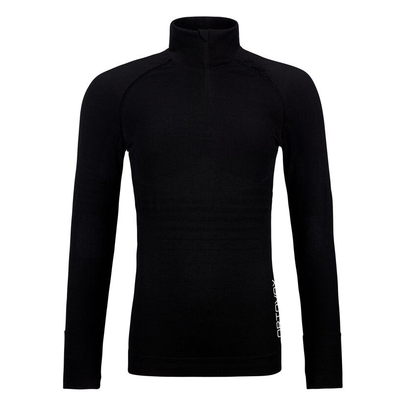 Women’s Ortovox 230 Competition Zip Neck Merino Top Black Raven