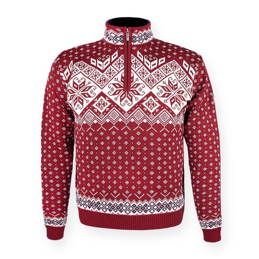 Unisex sweater merino Kama 4048 -  Red