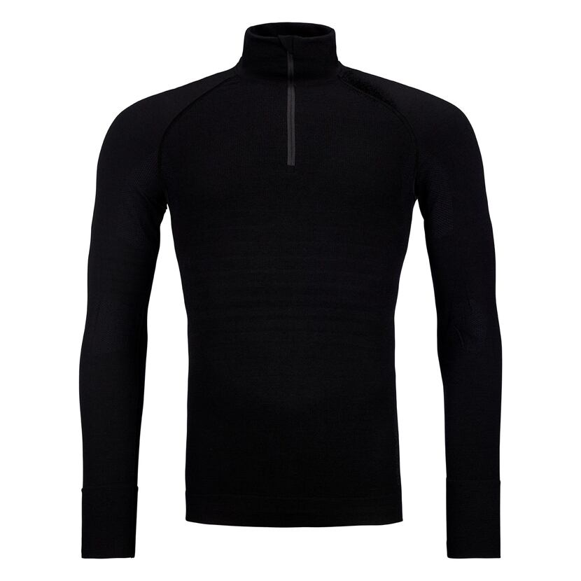 Men’s Ortovox 230 Competition Zip Neck Merino Top Black Raven