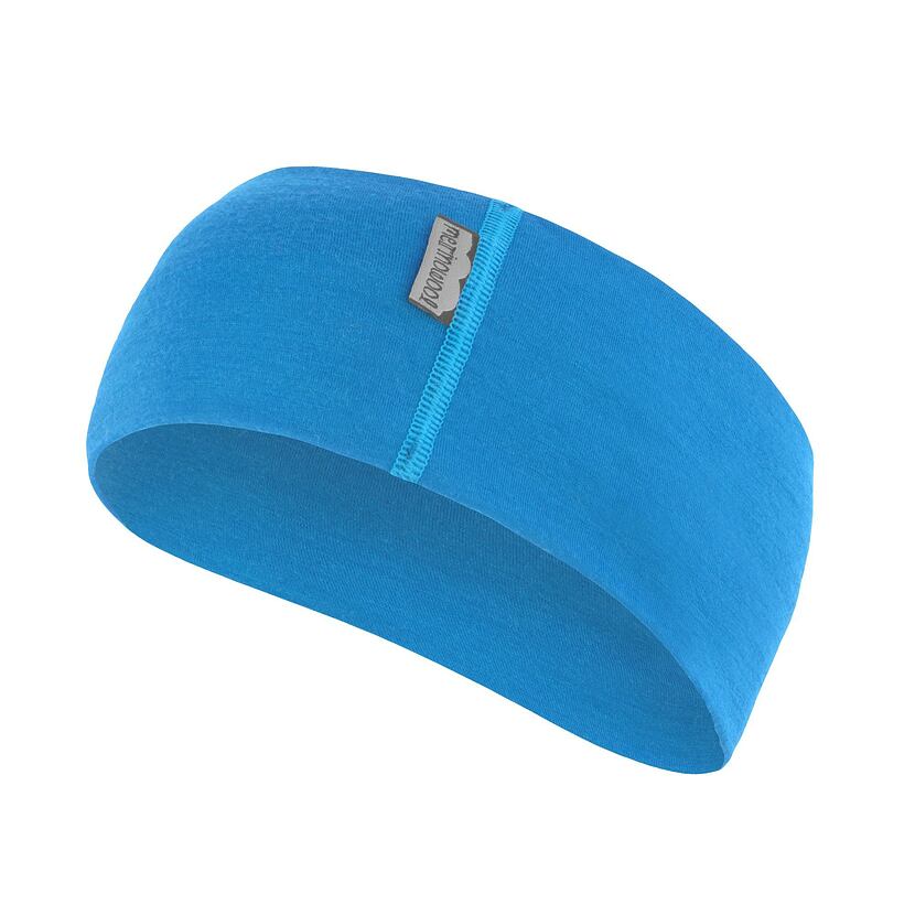 Woolen headband sensor Merino active blue
